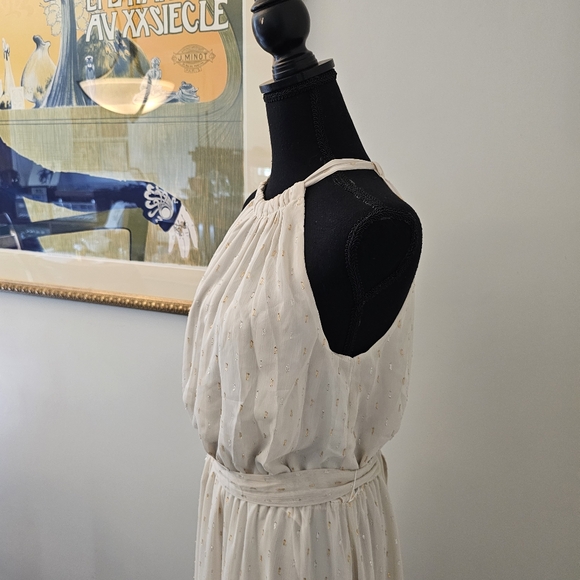 NWT Modcloth Illuminated Elegance Chiffon Halter Maxi Dress, Size L - Picture 14 of 16